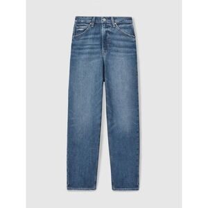 PAIGE Alexis Covered Button Fly Jeans Modernism Blue Straight Leg pants Sz 23